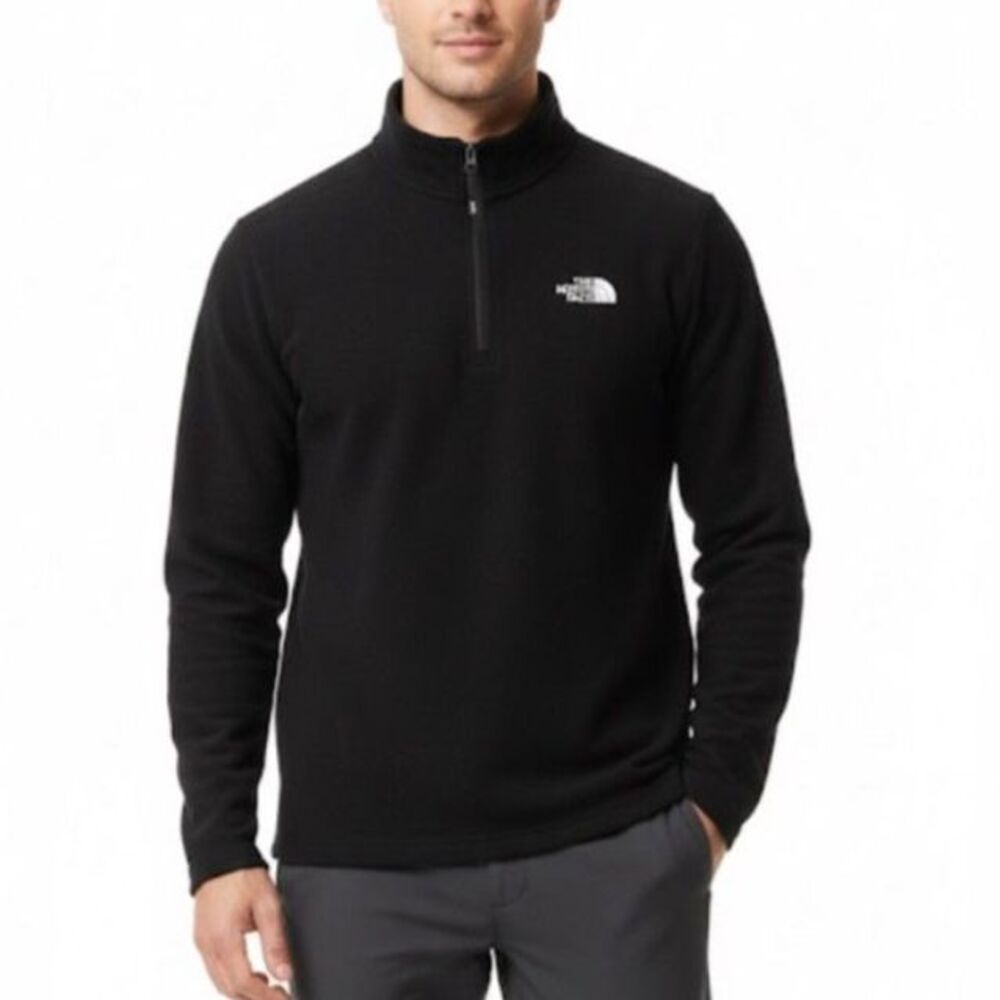 The North Face Mens Black Vapor Wick 1/4 Zip LS Pullover Sweatshirt Size L
